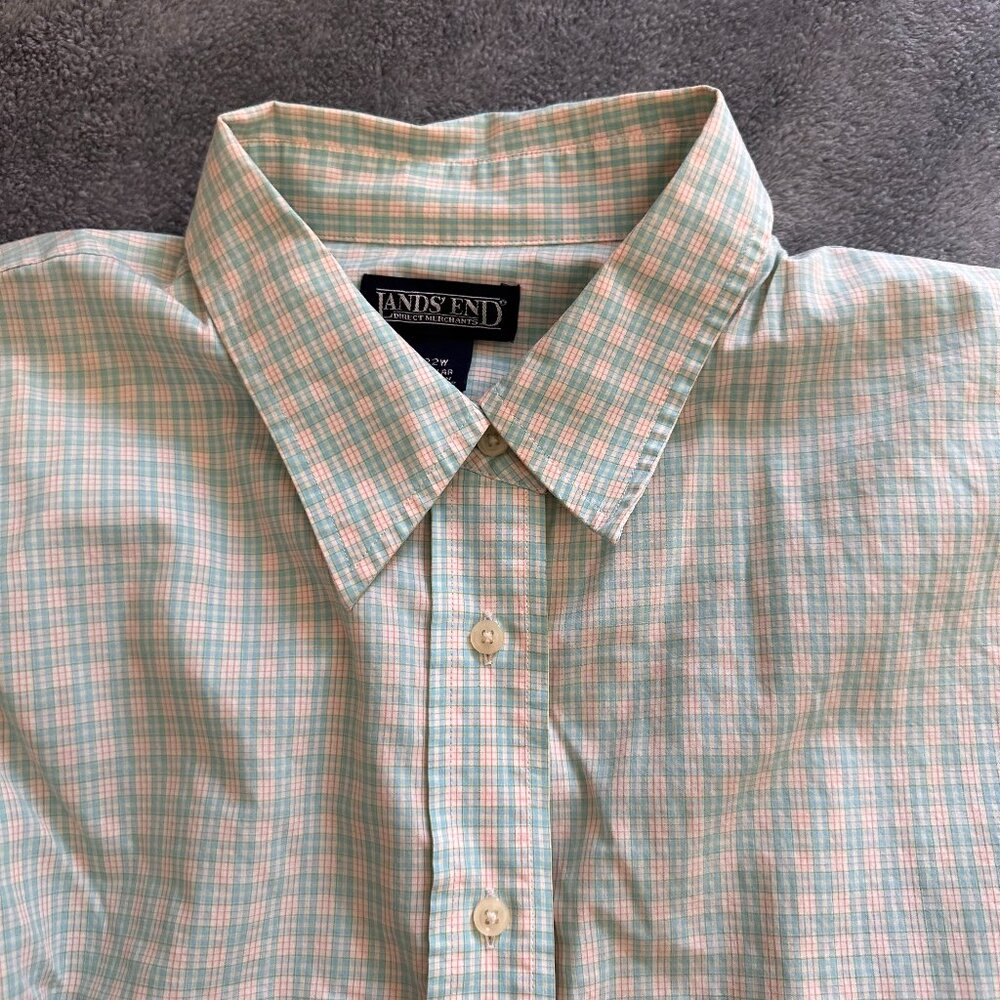 Lands End - Pastel plad long sleeve shirt